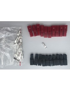 CONECTOR ENCHUFE DE BATERIAS ROJO-NEGRO   10U  