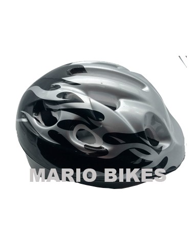 CASCO NIÑO GRIS-NEGRO PARA BICICLETAS 