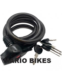 CANDADO ANTIROBO CON ESPIRAL PARA BICICLETAS